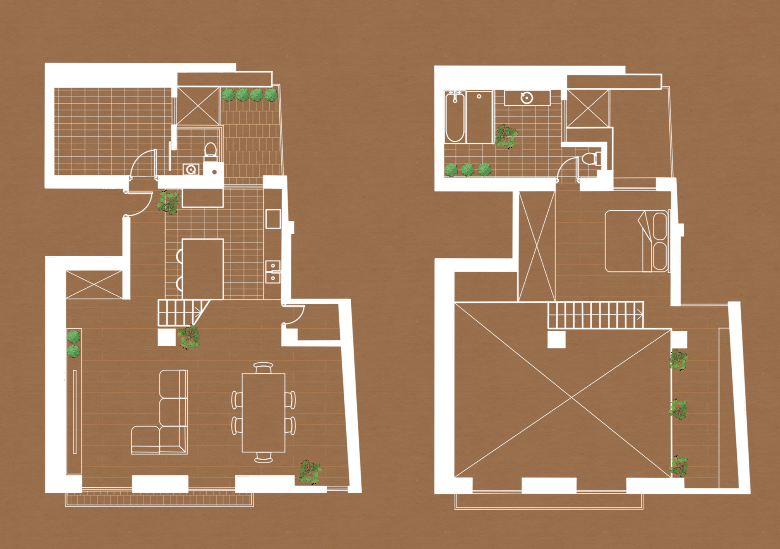 Plano Loft AC de Bipolaire Arquitectos